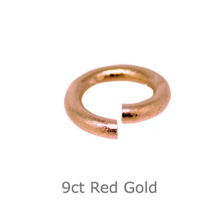 9ct RED GOLD OPEN ROUND JUMP RINGS