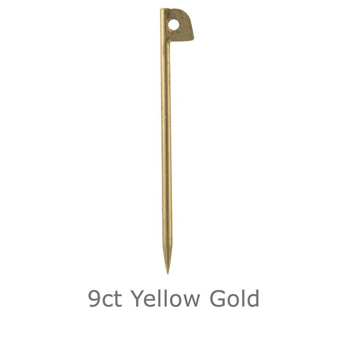 9CT YELLOW GOLD BROOCH PIN FLAG BROOCH FITTINGS
