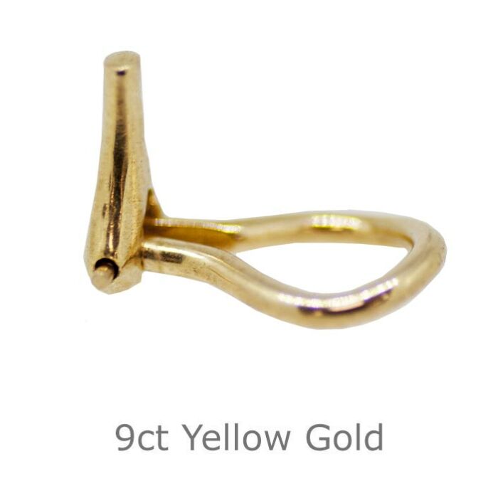 9ct YELLOW GOLD EAR FITTING OMEGA CLIP