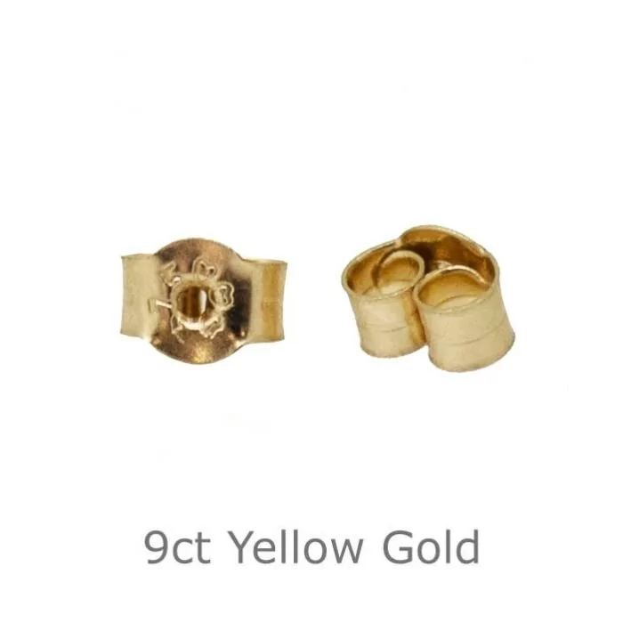 1 x Pair(2) Small 9ct Gold Butterfly Earring Backs Scrolls Push Fit .375  (4mm x 3mm) : Amazon.co.uk: Home & Kitchen