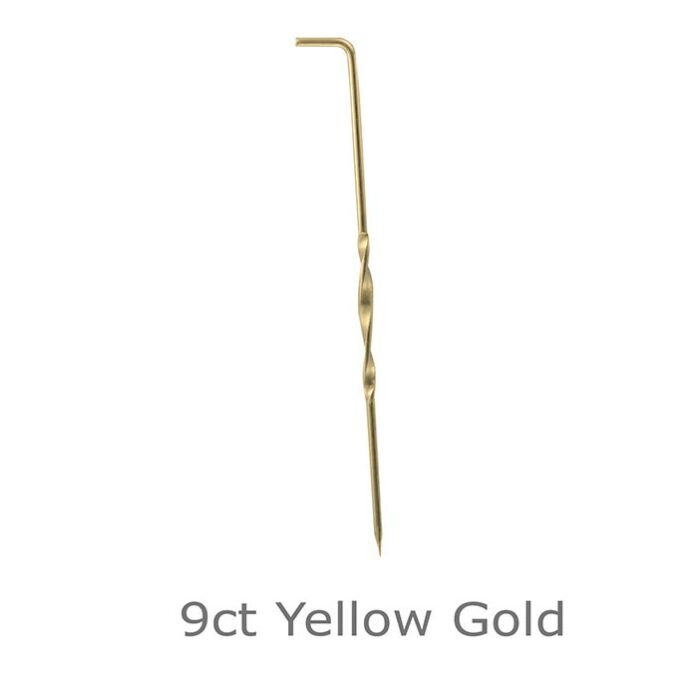 9ct YELLOW GOLD STICK PIN 55mm