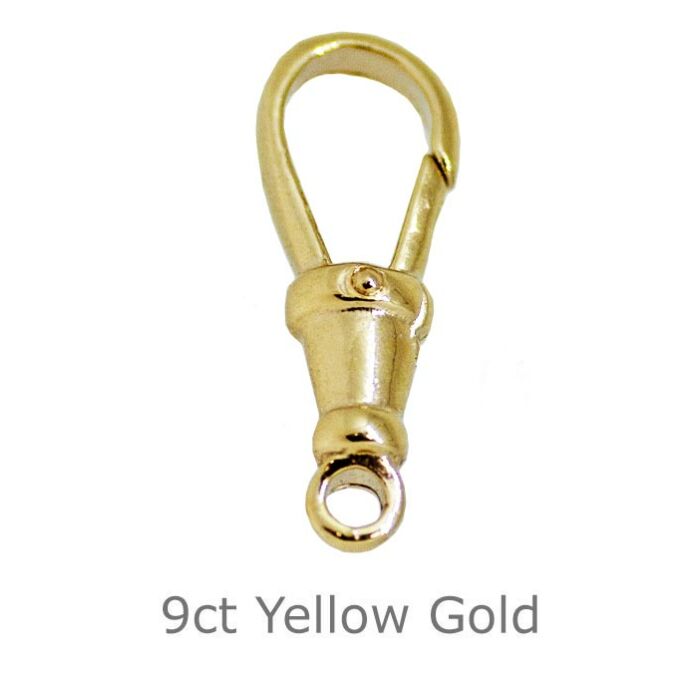 9CT YELLOW GOLD SWIVEL ALBERT CLASP | MOVEABLE LOOP 17.00MM