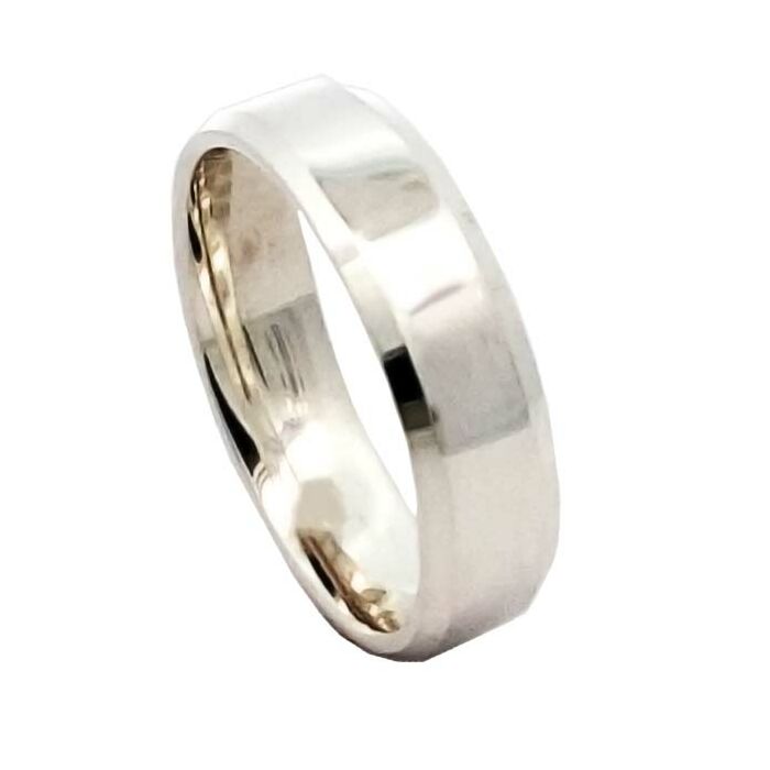 Diamond Cut Wedding Ring CUT 1 bevel edge & polish finish