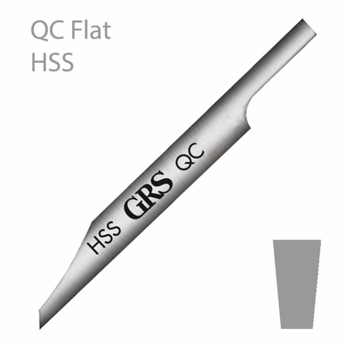 GRS QC HSS FLAT GRAVER, NO.4, 0.4MM,  TOOLSGRF04
