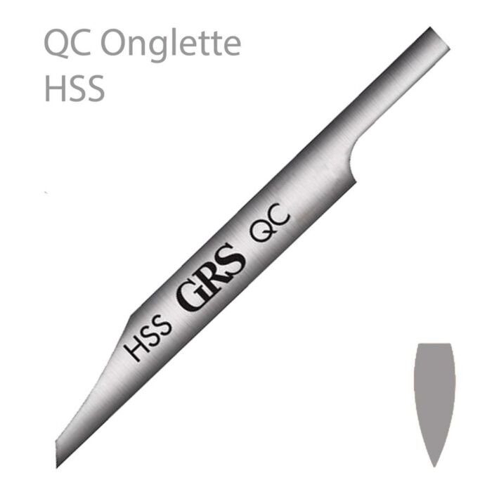 GRS QC HSS ONGLETTE GRAVER, NO 2/0, 1.45MM,  TOOLSGRHS2
