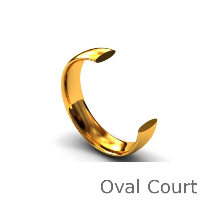 Oval Court Shape Wedding Ring | Equivalent to WCBL or WCBM (see options) 