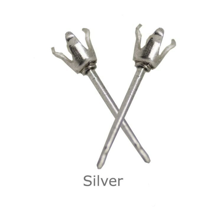 SILVER BUTTERCUP 4 CLAW EARRING STUD 3MM