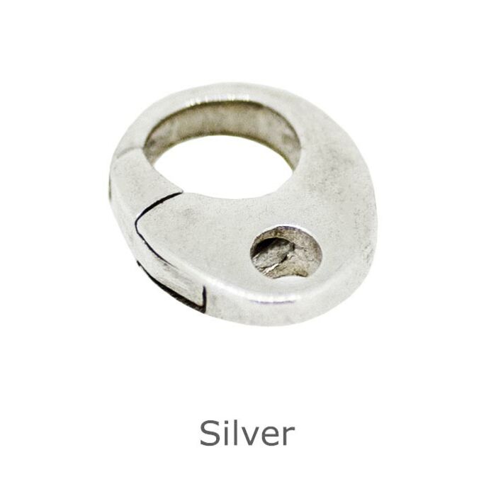 SILVER OVAL TRIGGER CLASP 19.5mm x 12mm