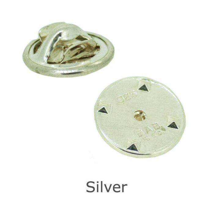 SILVER STUD BACK FITTING FOR TIE PIN 10mm