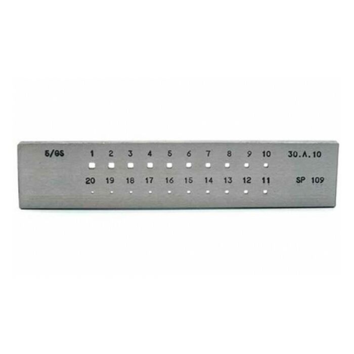Square Shaped Draw Plate with 31 Holes (3mm - 0.5mm)