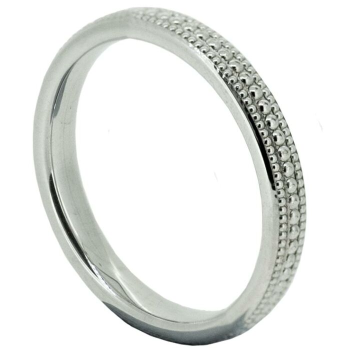 Wedding Ring Diamond CUT 52 VARIANT MILLGRAIN PATTERN POLISH FINISH