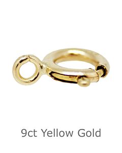 9ct YELLOW GOLD OPEN BOLT RINGS
