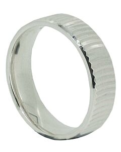 Wedding Ring Diamond Cut 47 Curved D/C With Bevel Edges Polish Finish
