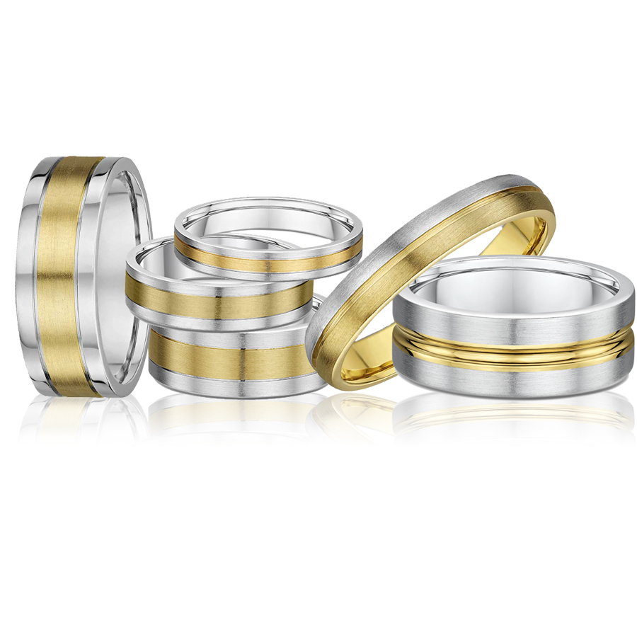two tone gold wedding rings