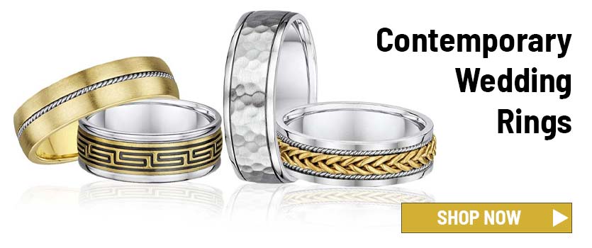 Contemporary wedding rings modern