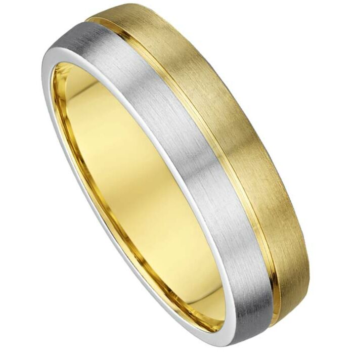 6mm Two Tone Gold Wedding Ring | 644A00