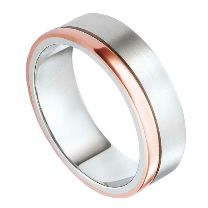 7mm Two Tone Gold Wedding Ring | 577A00