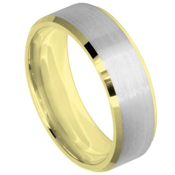 7mm Two-Colour Di-Cut Wedding Ring | C857A03G 5256