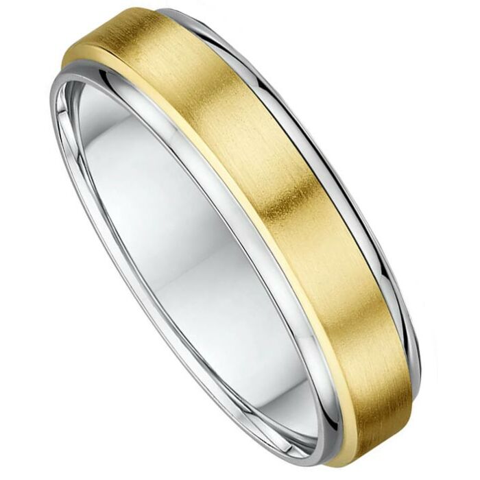 6mm Two Tone Gold Wedding Ring | 576A01