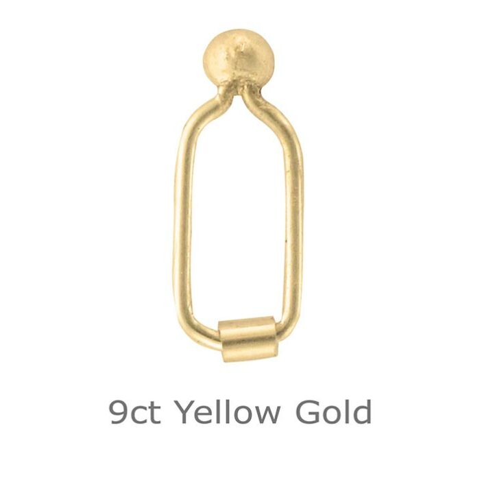 9ct YELLOW GOLD FIGURE OF 8 FITTING SAFETY CATCH