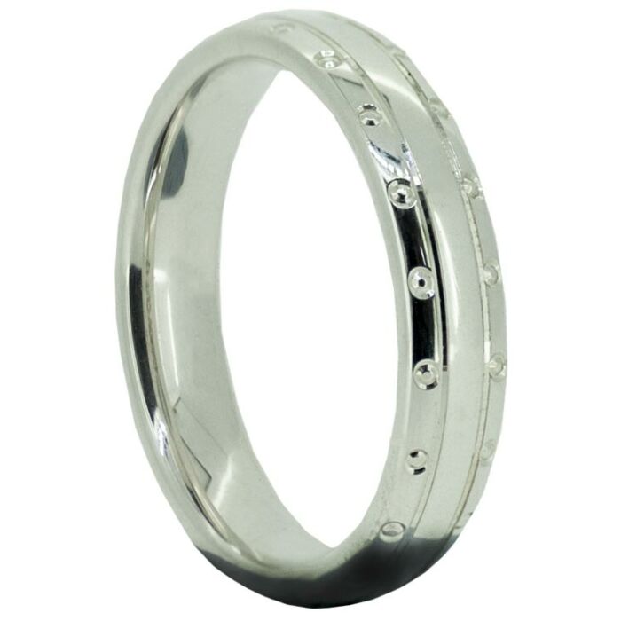 Wedding Ring Diamond CUT 12 DIA/CUT CIRCLE SHALLOW STEPPED EDGE POLISH FINISH