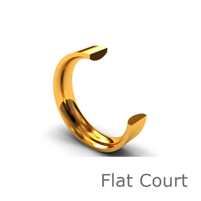 Flat Court Wedding Ring | Equivalent to WFAL, WFAM or WFAH (see options) 