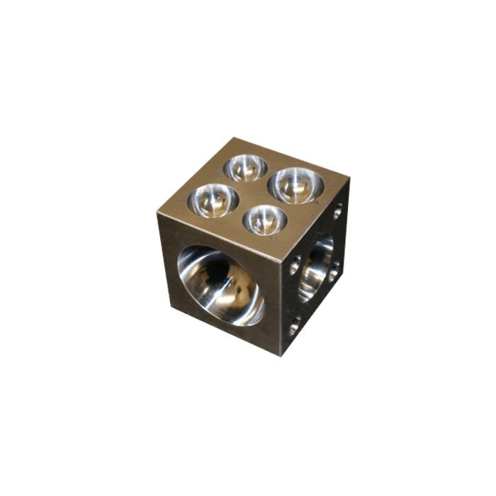 Steel Doming Block with 17 Doming Holes 4.8 - 50mm Cube