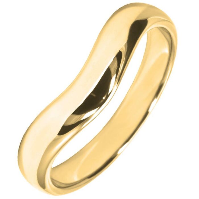 5mm Curved D-Shape Wedding Ring | W260 
