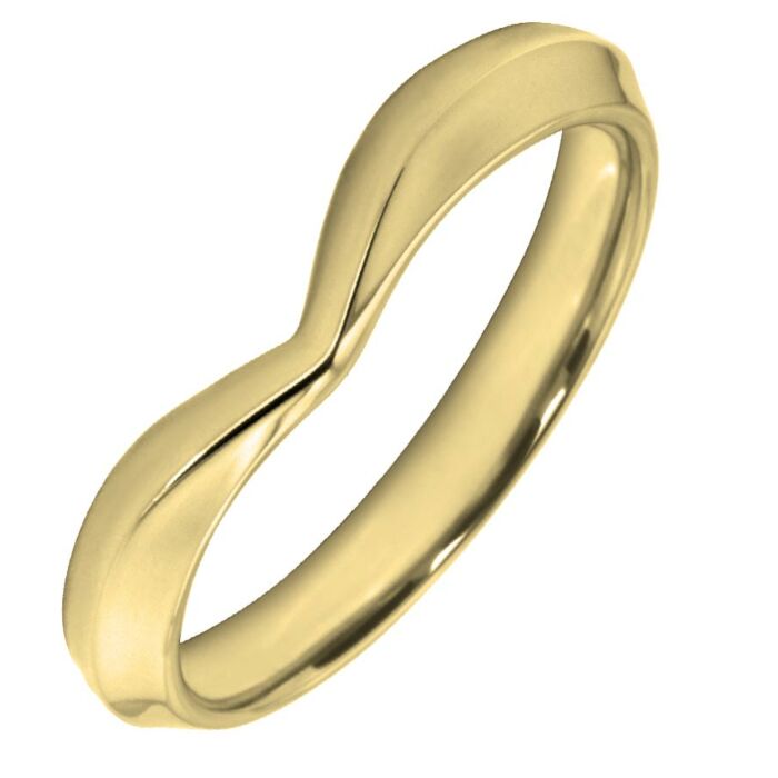 3mm Shaped Wedding Ring | W532