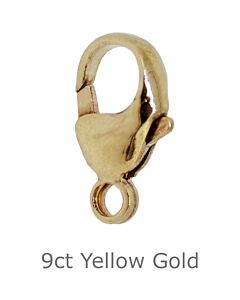 9ct YELLOW GOLD CARABINERS CATCH