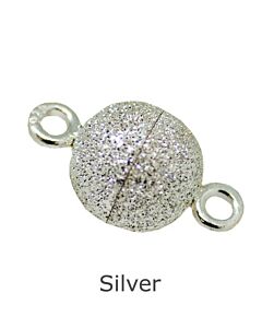 SILVER MAGNETIC CLASP 8.00MM STARDUST BEAD CLASP 