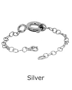 SILVER NECKLACE TRACE SAFETY CHAIN 70MM WITH 5MM BOLT RING