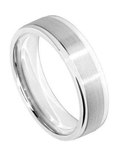 Wedding Ring Diamond CUT 21 GROOVE WITH STEPPED EDGE MATT FINISH