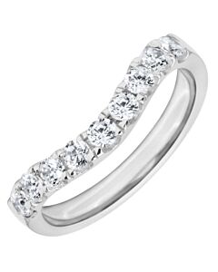 3mm Shaped Wedding Ring - 0.50ct, 9 X  2.2mm Diamond stones | W630
