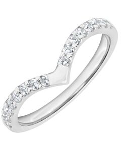 2mm Shaped Wedding Ring - 0.24ct, 16 X  1.5mm Diamond stones | W632