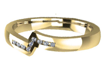 shaped wedding rings gold